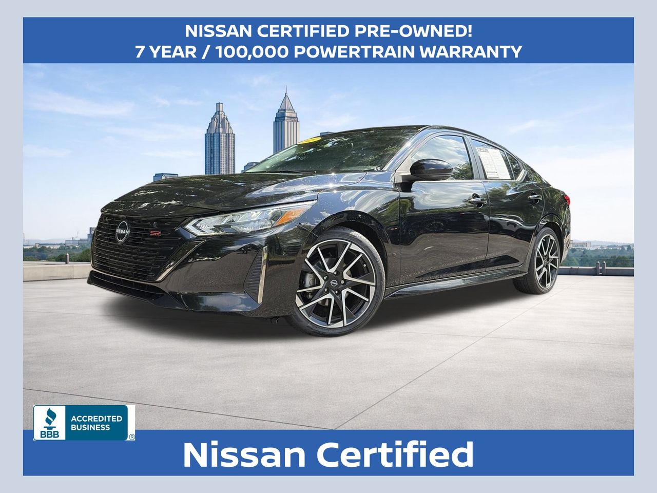 Super Black 2025 Nissan Sentra SR FWD Sedan Front-Wheel Drive Continuously Variable Transmission