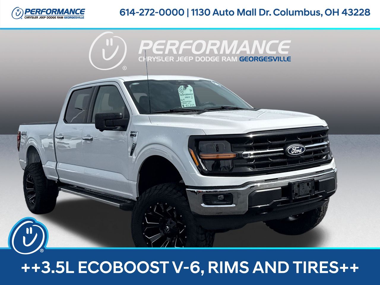 Oxford White 2024 Ford F-150 XLT SuperCrew 4WD Pickup Truck Four-Wheel Drive Automatic