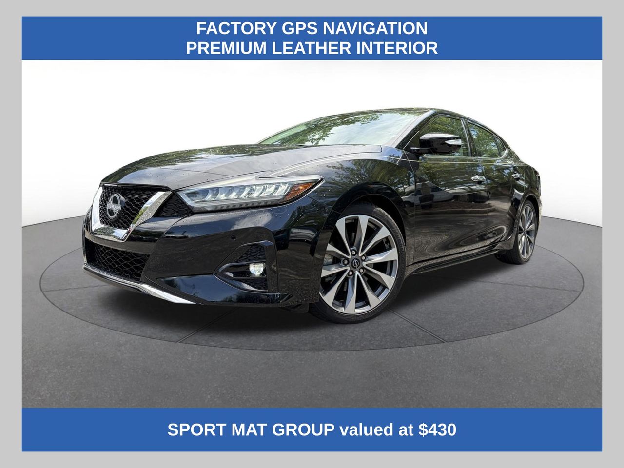 Super Black 2023 Nissan Maxima Sedan Front-Wheel Drive Continuously Variable Transmission