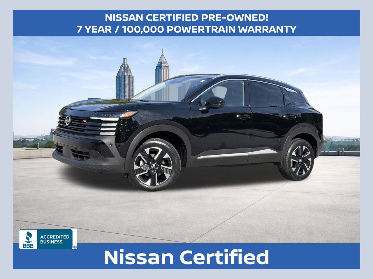 Super Black 2025 Nissan Kicks SUV / Crossover Front-Wheel Drive Continuously Variable Transmission