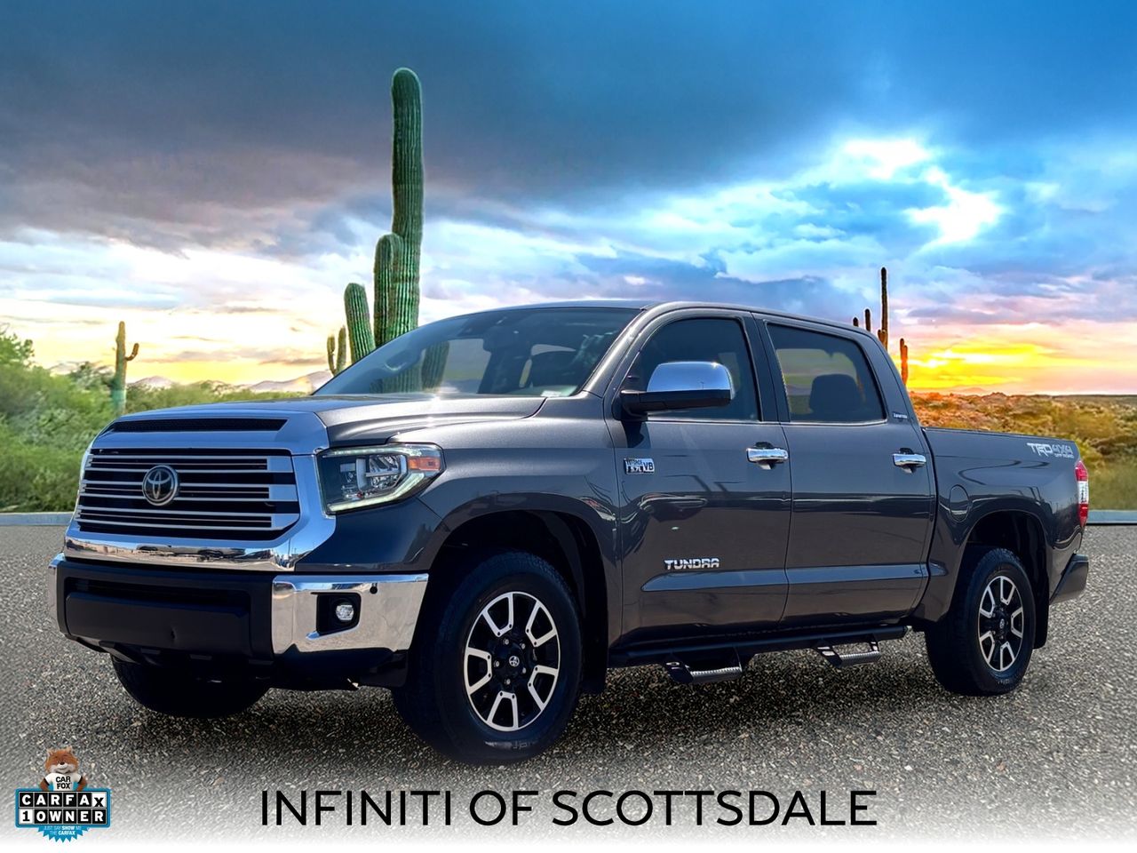 Magnetic Gray Metallic 2018 Toyota Tundra Limited CrewMax 5.7L 4WD Pickup Truck Four-Wheel Drive 6-Speed Automatic Overdrive