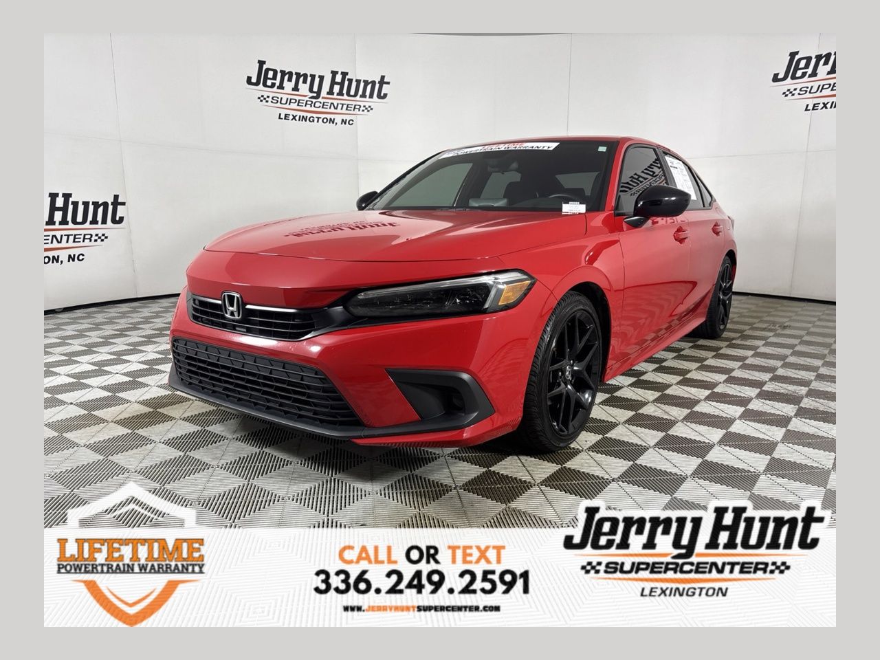 Red 2023 Honda Civic Sedan Front-Wheel Drive Continuously Variable Transmission