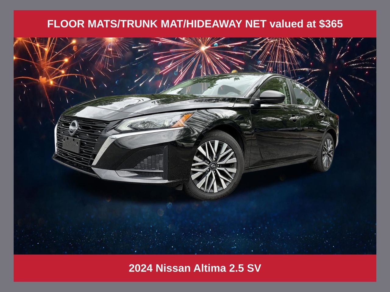 Super Black Clearcoat 2024 Nissan Altima Sedan All-Wheel Drive Continuously Variable Transmission
