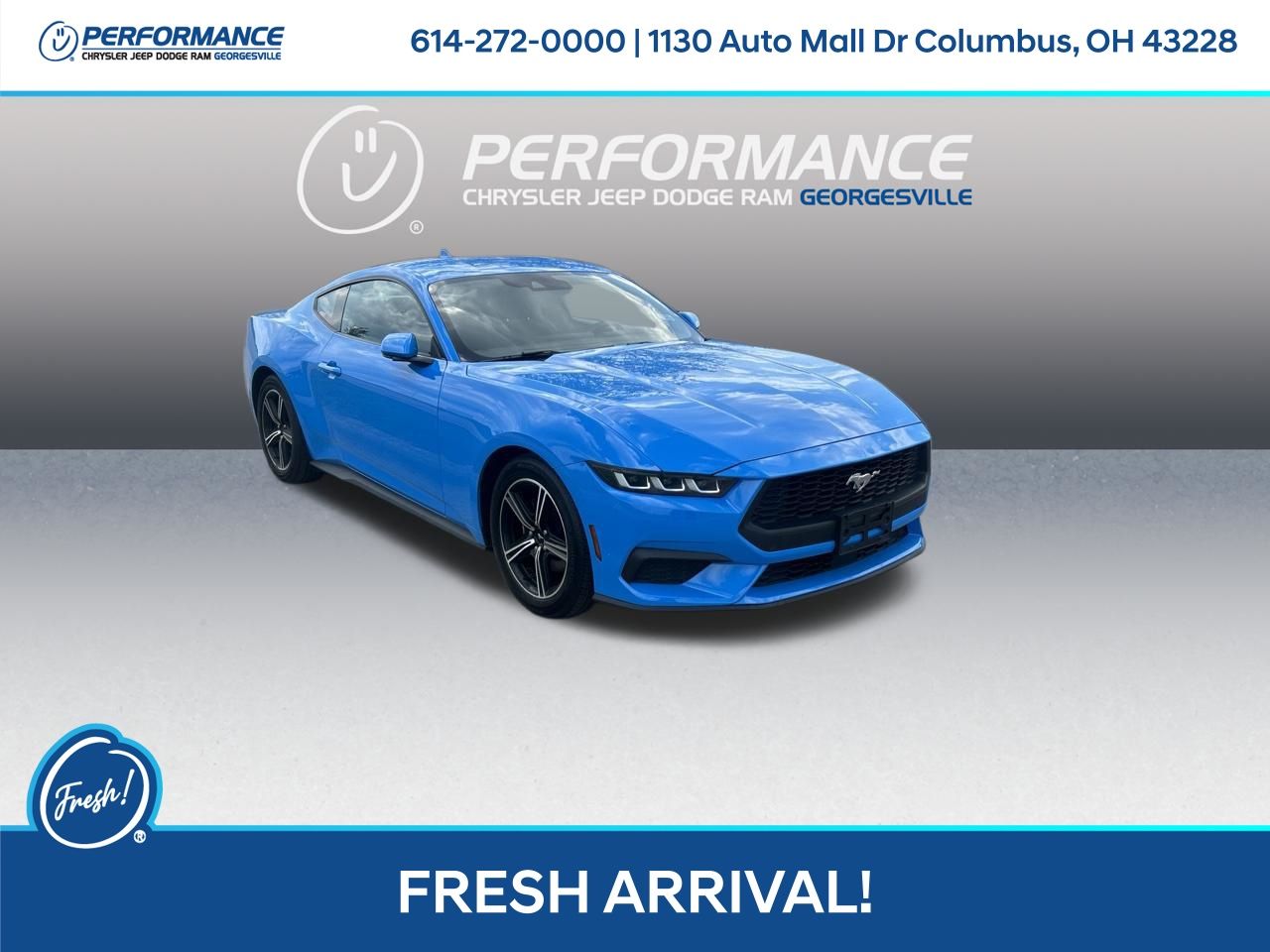Grabber Blue Metallic 2024 Ford Mustang Coupe Rear-Wheel Drive Automatic