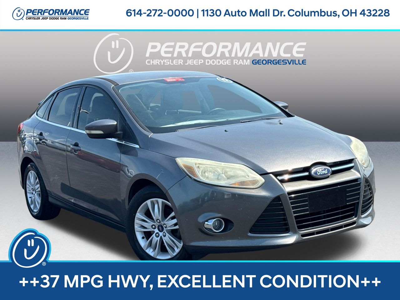 Sterling Gray Metallic 2012 Ford Focus Sedan Front-Wheel Drive 6-Speed Automatic