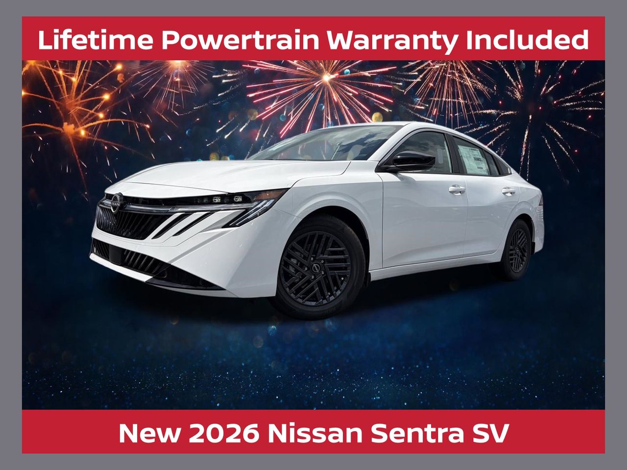 White (Fresh Powder) 2026 Nissan Sentra Sedan Front-Wheel Drive Continuously Variable Transmission