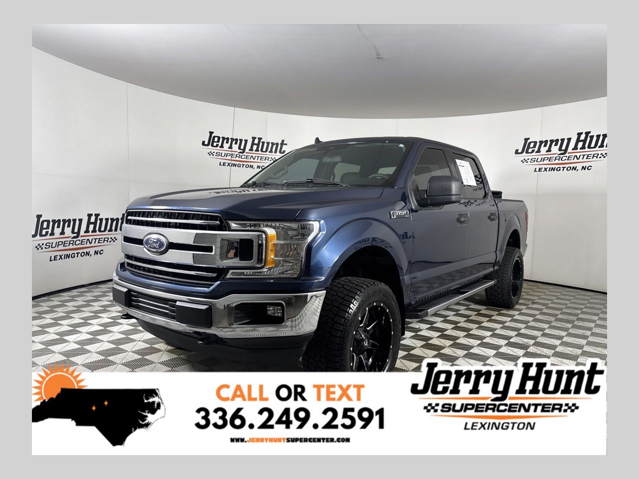 Blue 2019 Ford F-150 Pickup Truck Four-Wheel Drive Automatic
