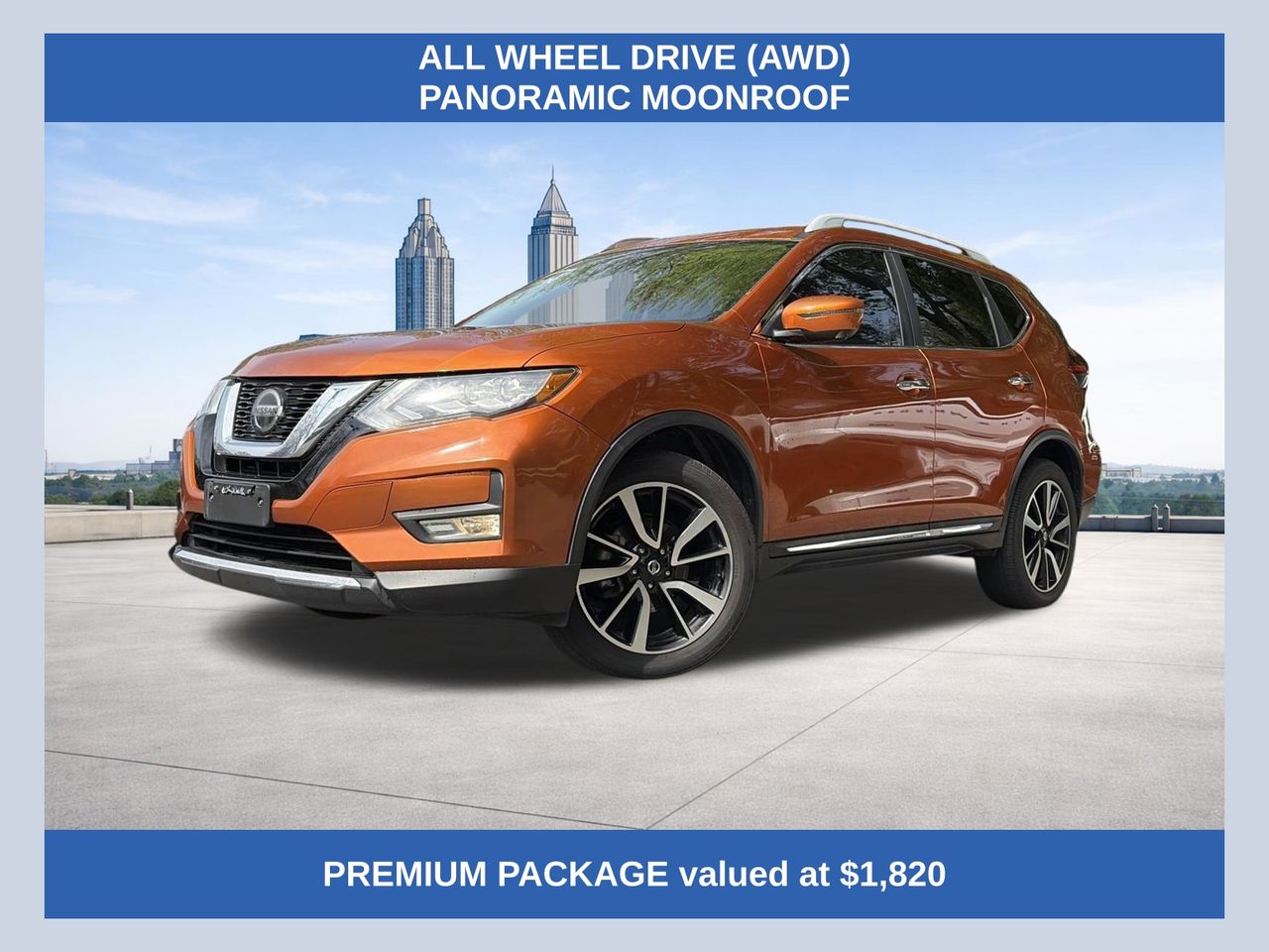 Monarch Orange Metallic 2019 Nissan Rogue SL AWD SUV / Crossover All-Wheel Drive Continuously Variable Transmission