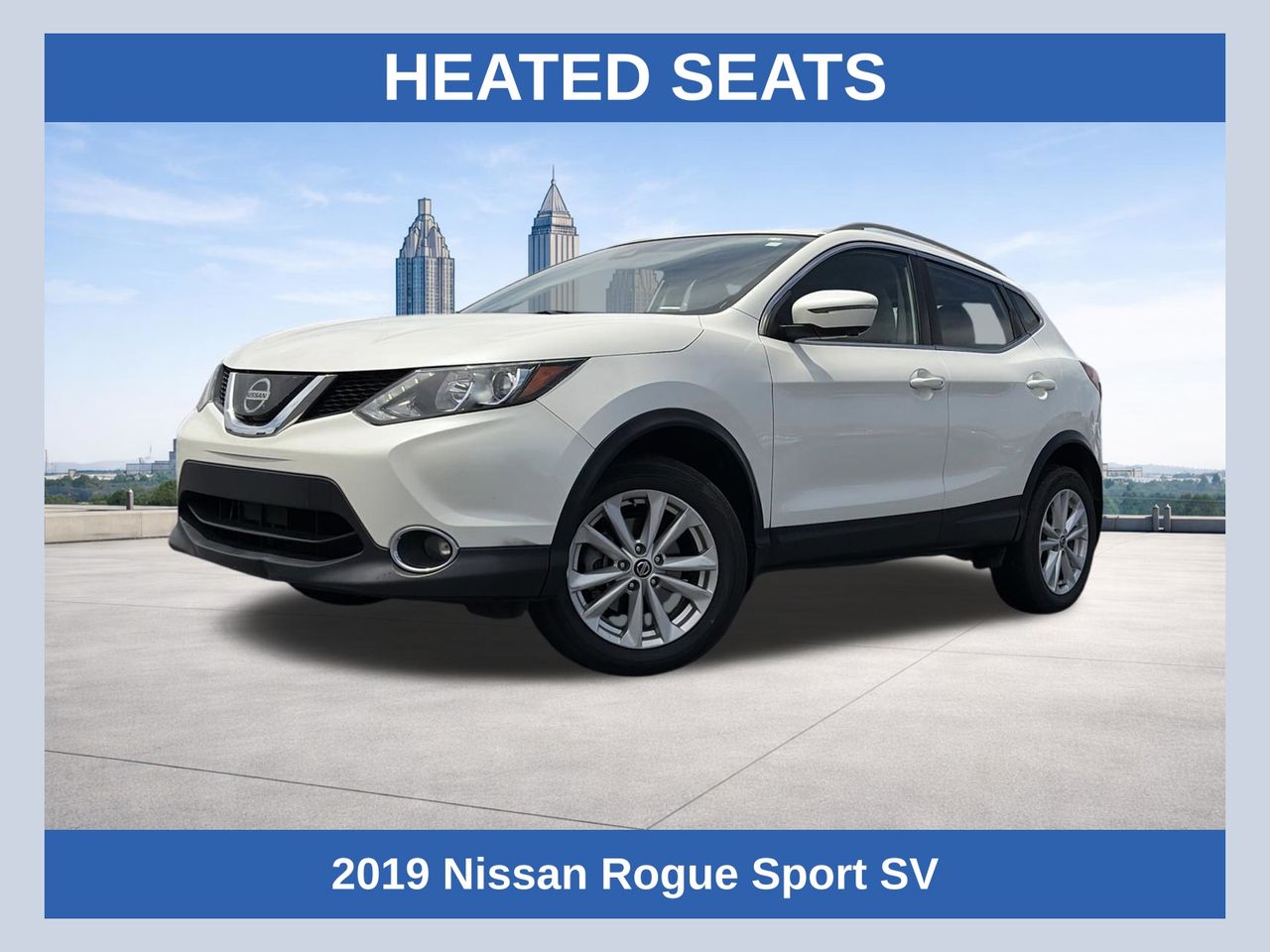 Pearl White Tricoat 2019 Nissan Rogue Sport SV FWD SUV / Crossover Front-Wheel Drive Continuously Variable Transmission