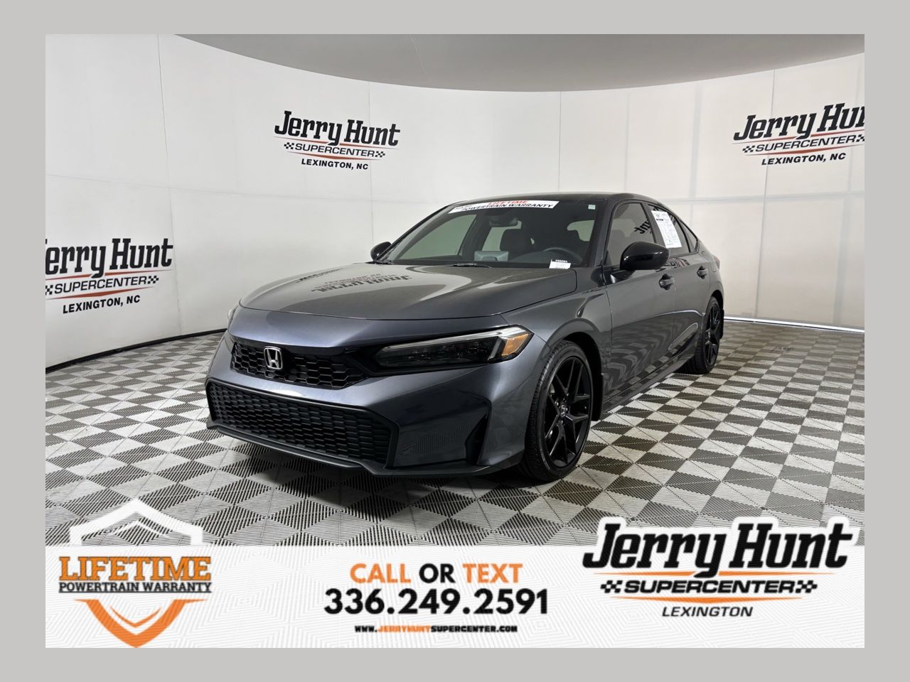 Gray 2025 Honda Civic Hatchback Sport FWD Hatchback Front-Wheel Drive Continuously Variable Transmission