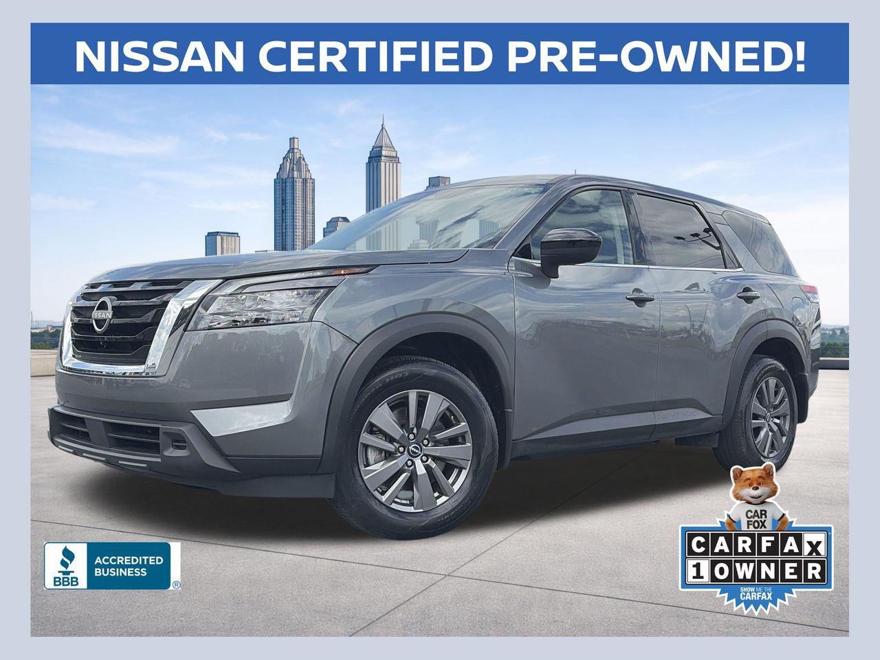 Gray (Gun Metallic) 2025 Nissan Pathfinder S FWD SUV / Crossover Front-Wheel Drive 9-Speed Automatic