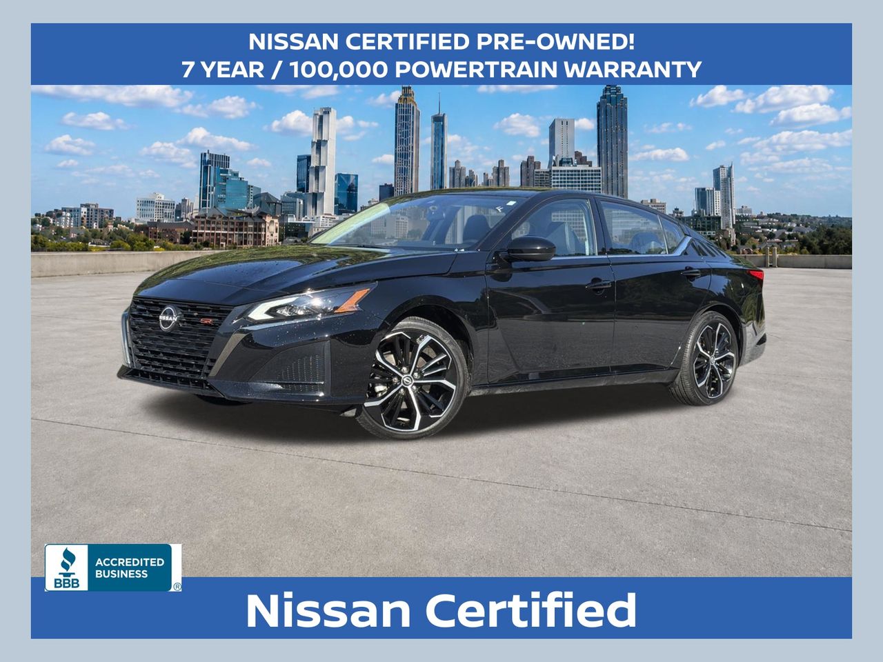 Super Black Clearcoat 2025 Nissan Altima Sedan Front-Wheel Drive Continuously Variable Transmission
