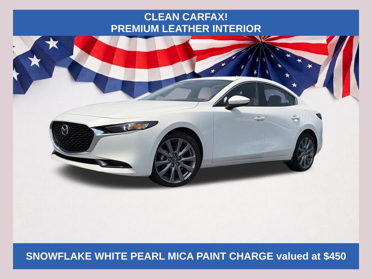 Snowflake White Pearl Mica 2025 Mazda MAZDA3 Sedan Front-Wheel Drive 6-Speed Automatic