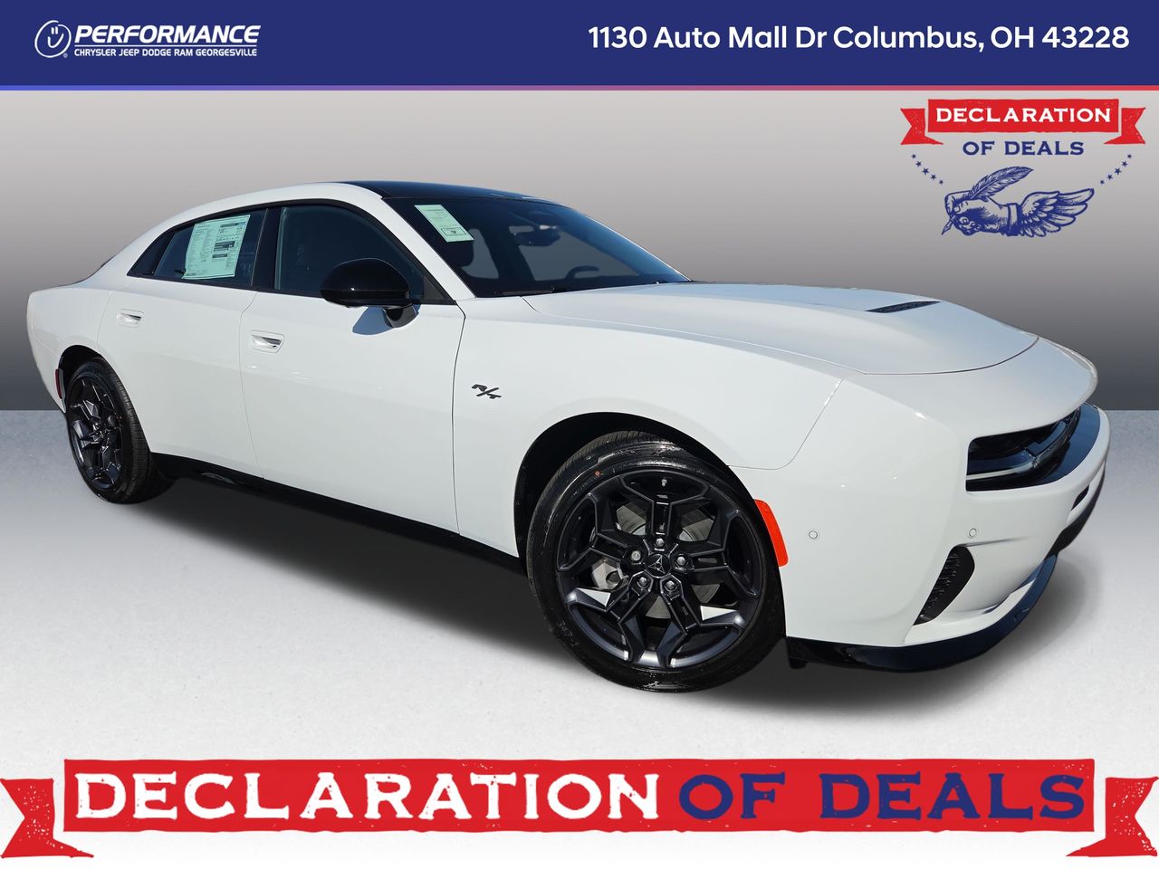 Bright White Clearcoat 2026 Dodge Charger R/T Sedan AWD Sedan All-Wheel Drive 8-Speed Automatic