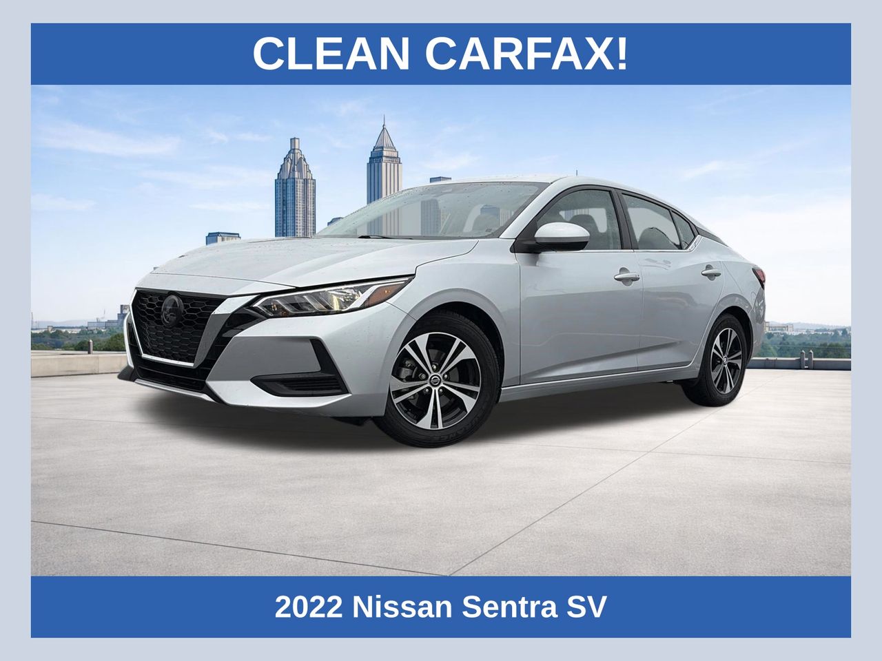 Brilliant Silver Metallic 2022 Nissan Sentra SV FWD Sedan Front-Wheel Drive Continuously Variable Transmission
