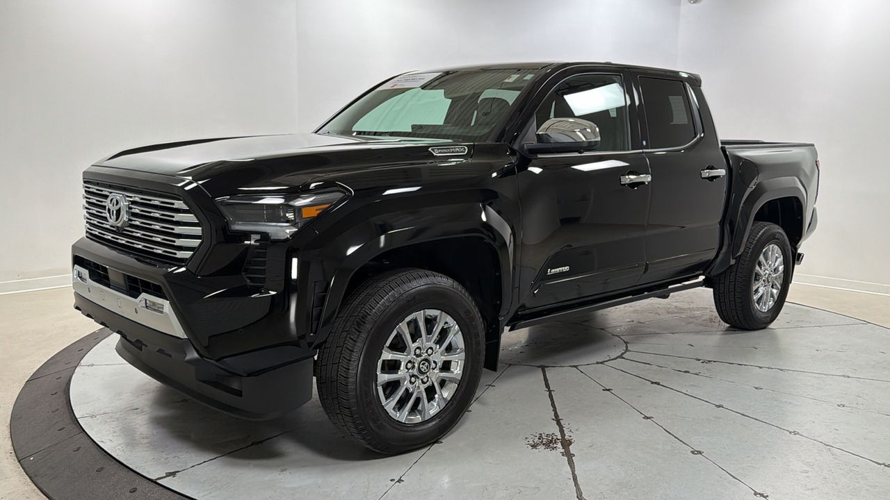 Black 2025 Toyota Tacoma Limited Double Cab 4WD Pickup Truck Four-Wheel Drive 8-Speed Automatic