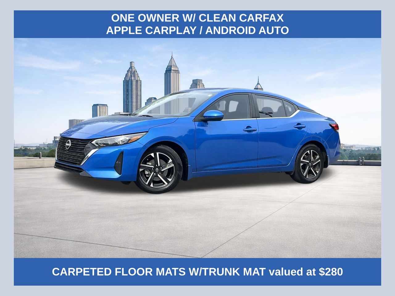 Electric Blue Metallic 2024 Nissan Sentra SV FWD Sedan Front-Wheel Drive Continuously Variable Transmission