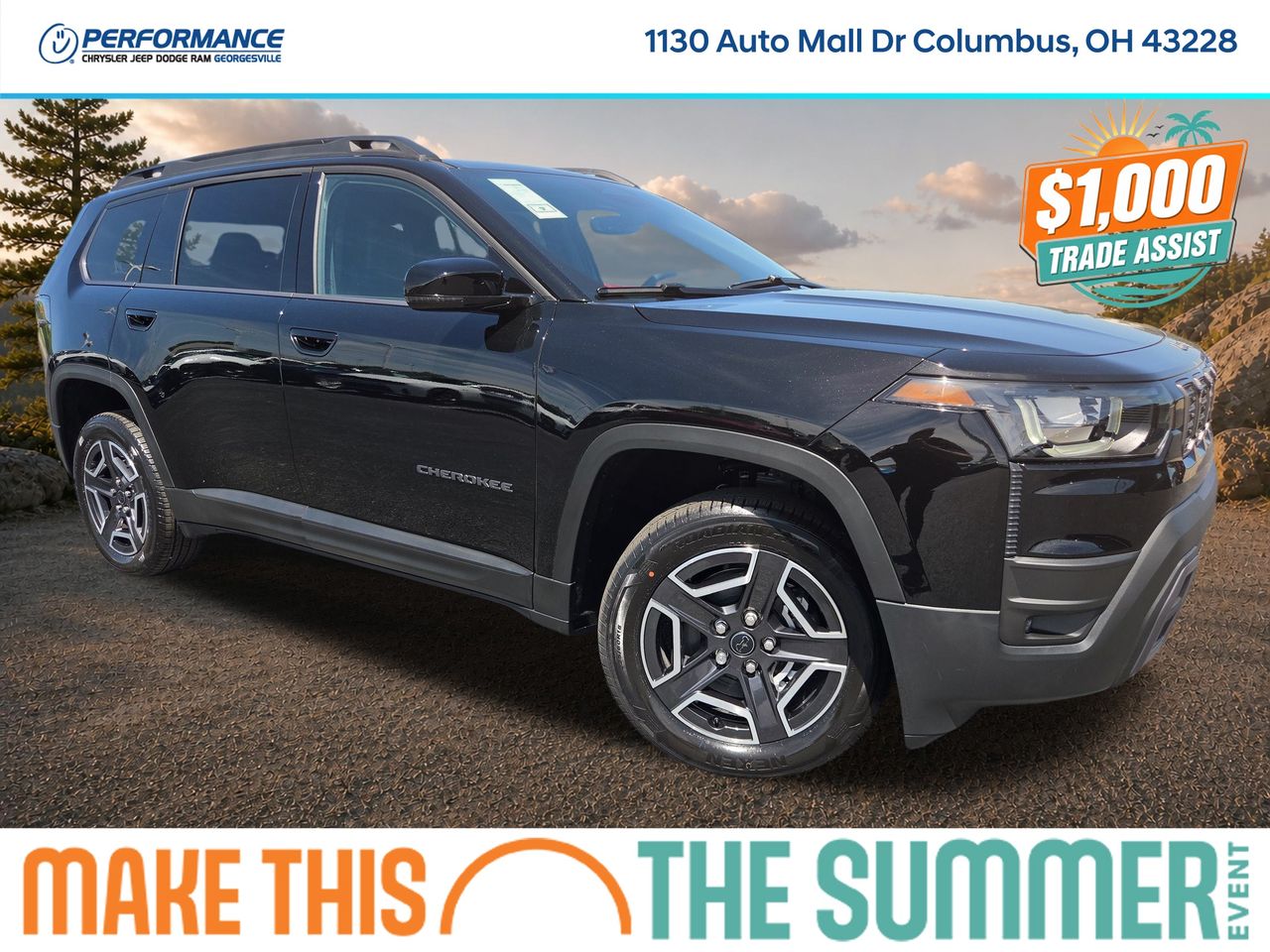 Diamond Black Crystal Pearlcoat 2026 Jeep Cherokee Limited 4WD SUV / Crossover Four-Wheel Drive Continuously Variable Transmission