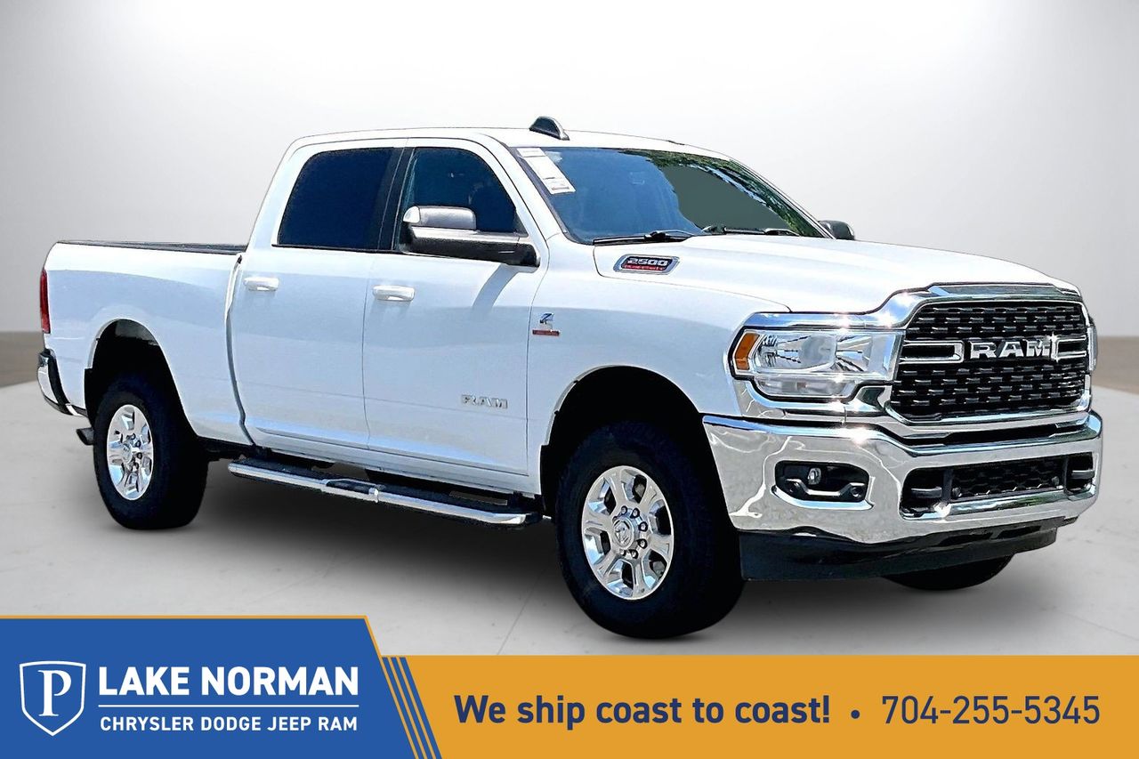 Bright White Clearcoat 2022 RAM 2500 Big Horn Crew Cab 4WD Pickup Truck Four-Wheel Drive 6-Speed Automatic