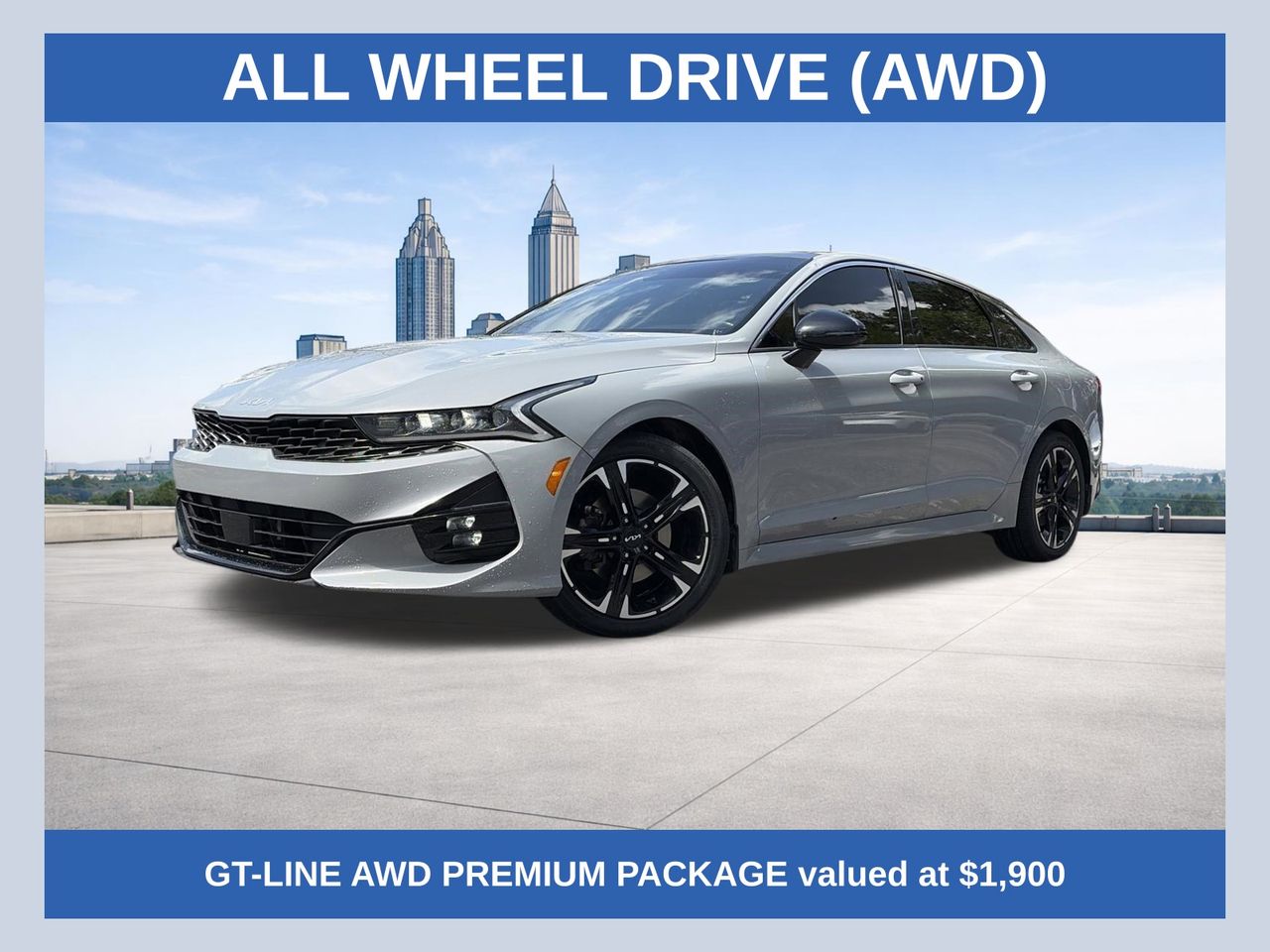 Wolf Gray 2022 Kia K5 GT-Line FWD Sedan Front-Wheel Drive 8-Speed Automatic