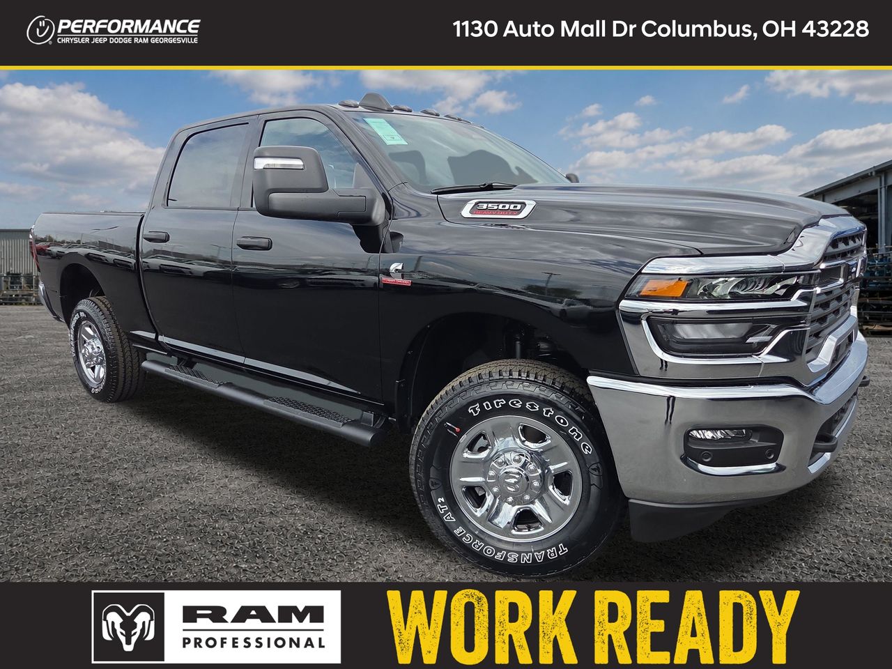 Diamond Black Crystal Pearlcoat 2026 RAM 3500 Pickup Truck Four-Wheel Drive 8-Speed Automatic