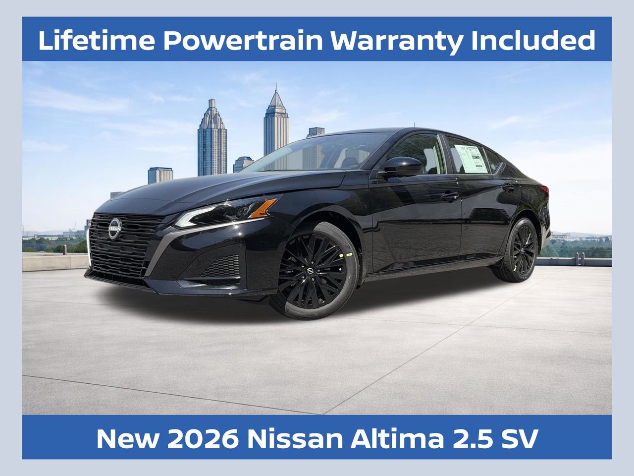 Super Black Clearcoat 2026 Nissan Altima 2.5 SV FWD Sedan Front-Wheel Drive Continuously Variable Transmission