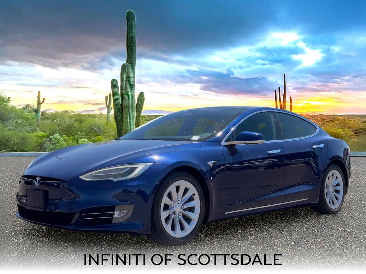 Deep Blue Metallic 2017 Tesla Model S 75D AWD Sedan All-Wheel Drive Automatic