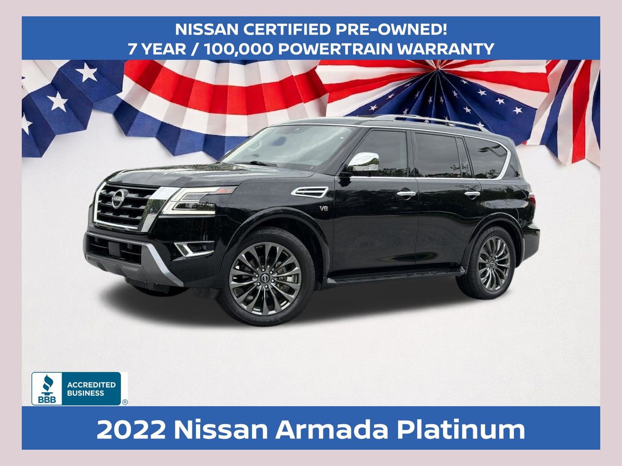 Super Black 2022 Nissan Armada SUV / Crossover 4X2 7-Speed Automatic