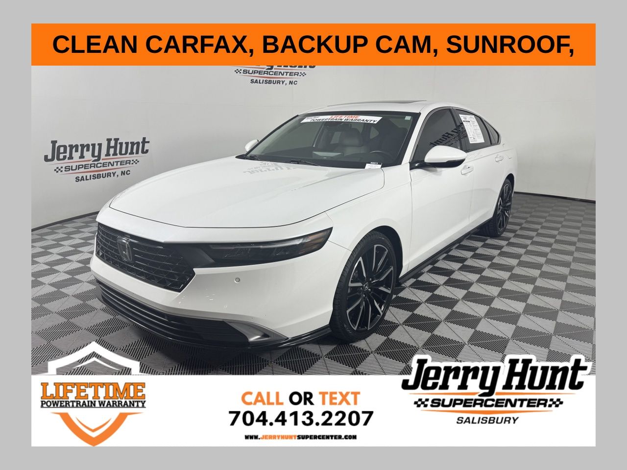 White 2024 Honda Accord Hybrid Touring FWD Sedan Front-Wheel Drive Continuously Variable Transmission