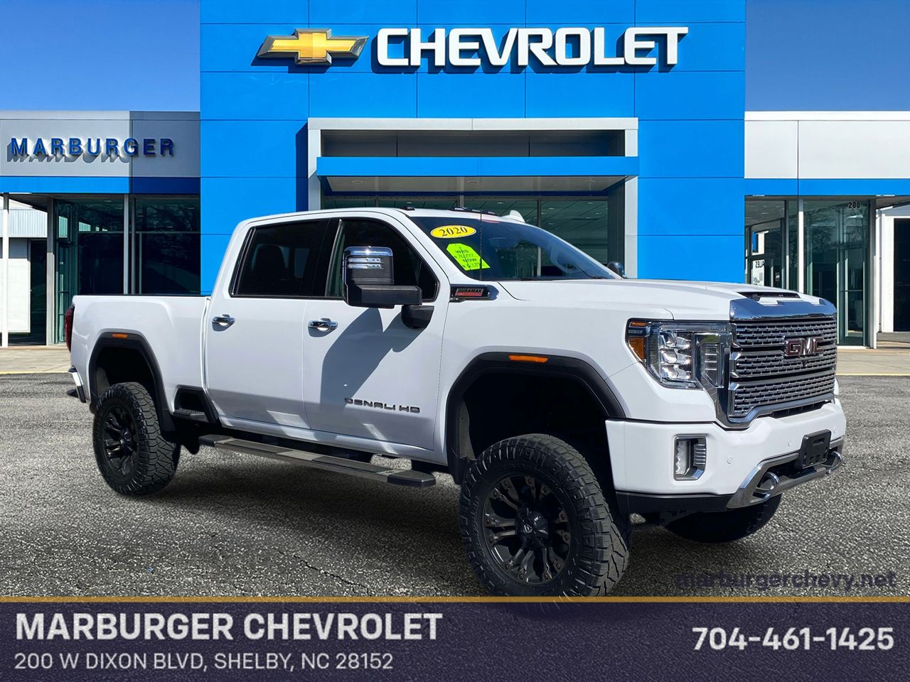 Summit White 2020 GMC Sierra 2500HD Denali Crew Cab 4WD Pickup Truck Four-Wheel Drive Automatic