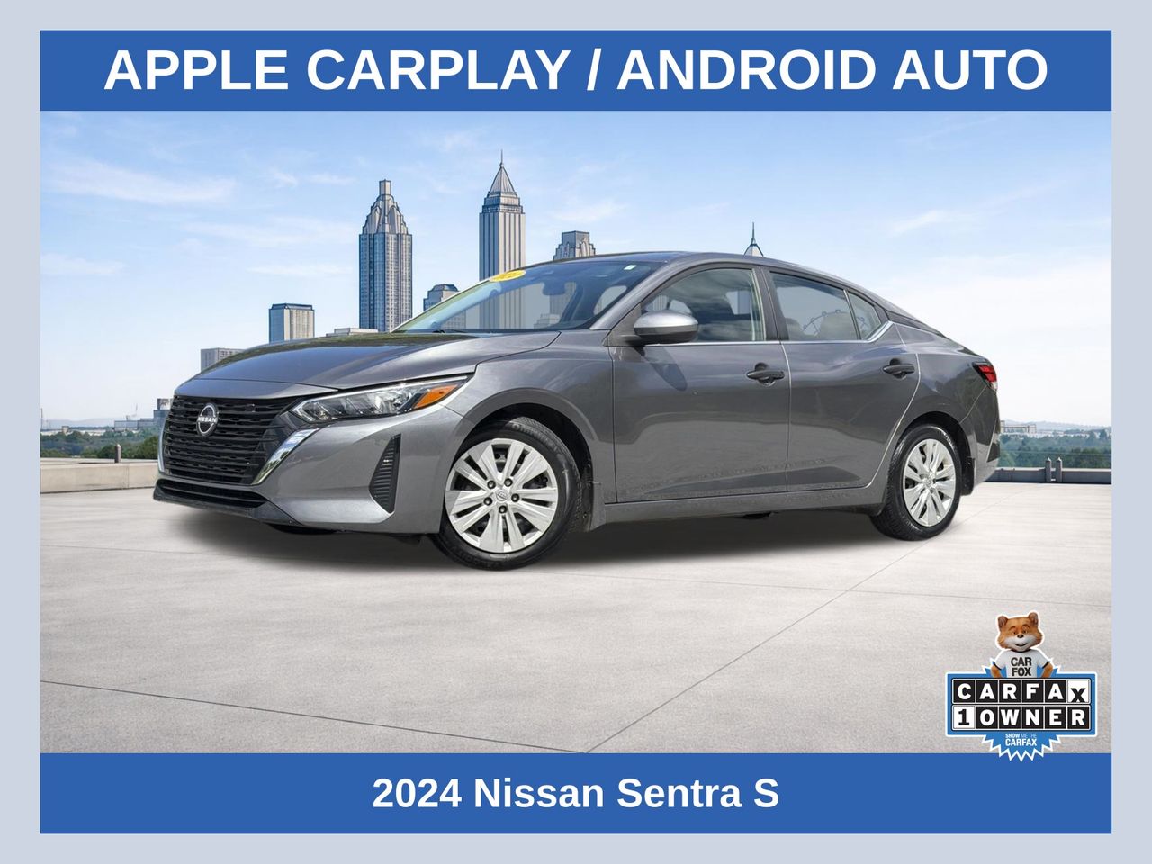 Gray (Gun Metallic) 2024 Nissan Sentra Sedan Front-Wheel Drive Continuously Variable Transmission