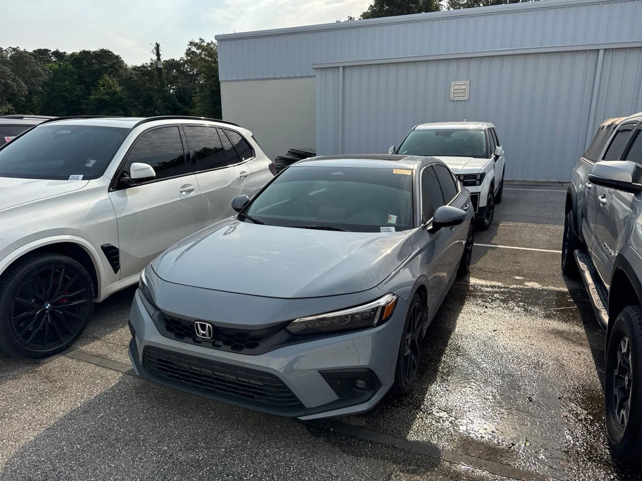 Boost Blue Pearl 2023 Honda Civic Hatchback Hatchback Front-Wheel Drive Continuously Variable Transmission