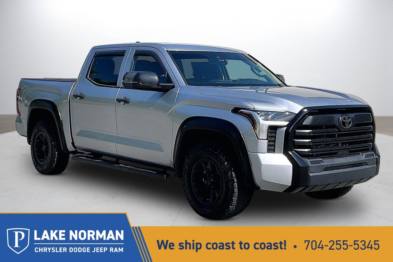 Celestial Silver Metallic 2023 Toyota Tundra SR CrewMax Cab 4WD Pickup Truck Four-Wheel Drive Automatic