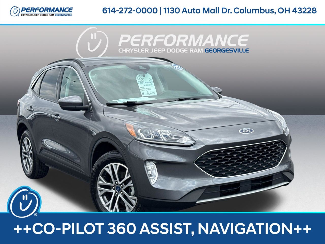 Carbonized Gray Metallic 2021 Ford Escape Hybrid SEL AWD SUV / Crossover All-Wheel Drive Continuously Variable Transmission