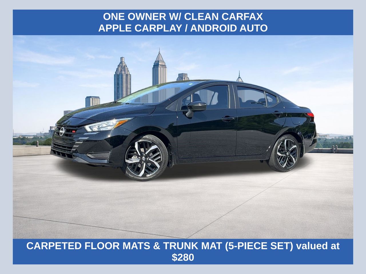 Super Black Metallic 2025 Nissan Versa SR FWD Sedan Front-Wheel Drive Continuously Variable Transmission