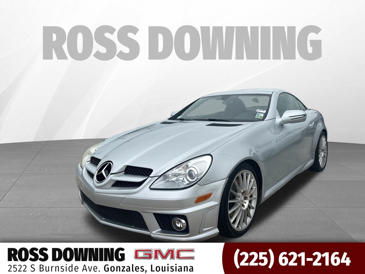 Silver 2009 Mercedes-Benz SLK 350 Convertible Rear-Wheel Drive 7-Speed Automatic