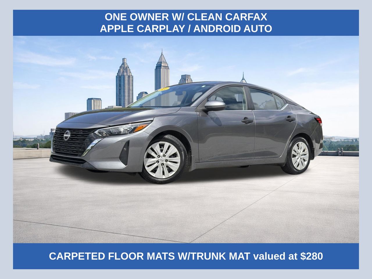 Gray (Gun Metallic) 2024 Nissan Sentra Sedan Front-Wheel Drive Continuously Variable Transmission