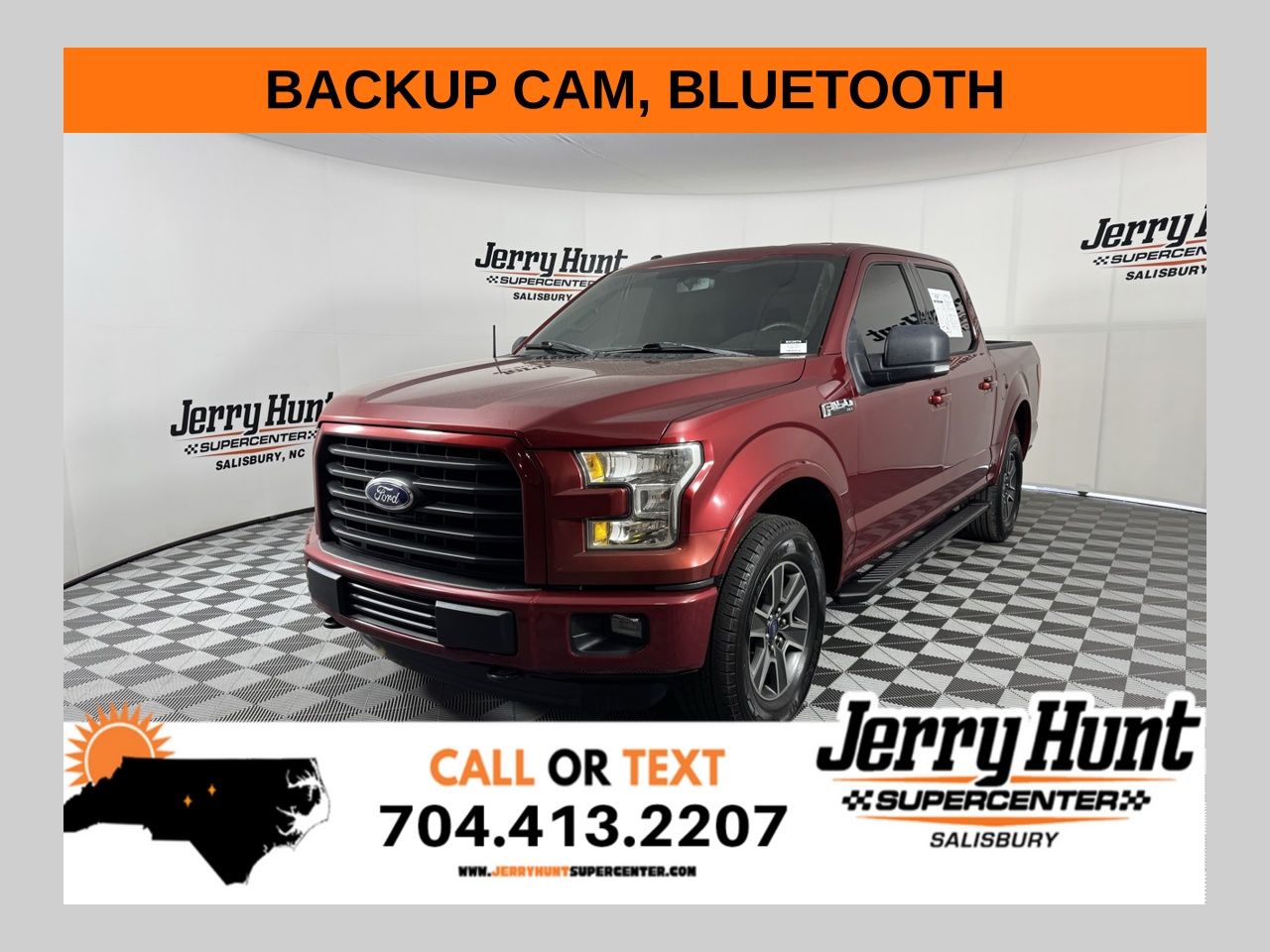 Ruby Red Metallic Tinted Clearcoat 2015 Ford F-150 XLT SuperCrew 4WD Pickup Truck Four-Wheel Drive 6-Speed Automatic