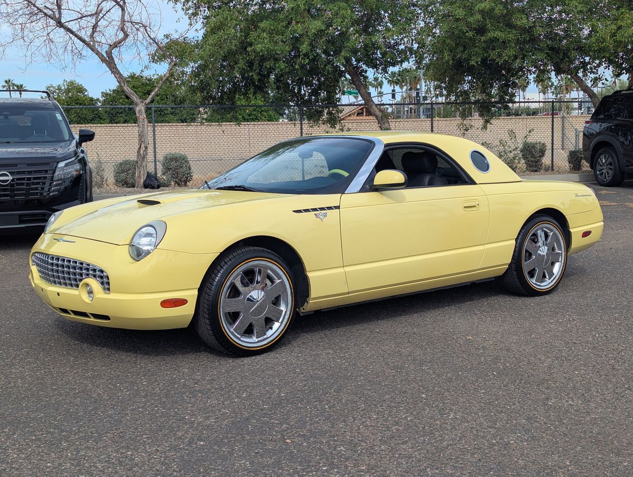 Inspiration Yellow 2002 Ford Thunderbird Deluxe RWD Convertible Rear-Wheel Drive 5-Speed Automatic