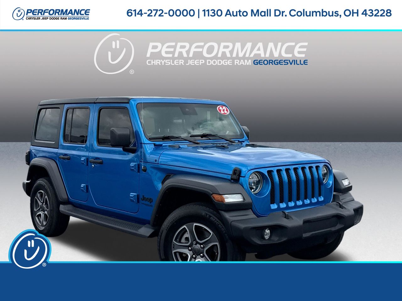 Hydro Blue Pearl Coat 2022 Jeep Wrangler SUV / Crossover Four-Wheel Drive 8-Speed Automatic