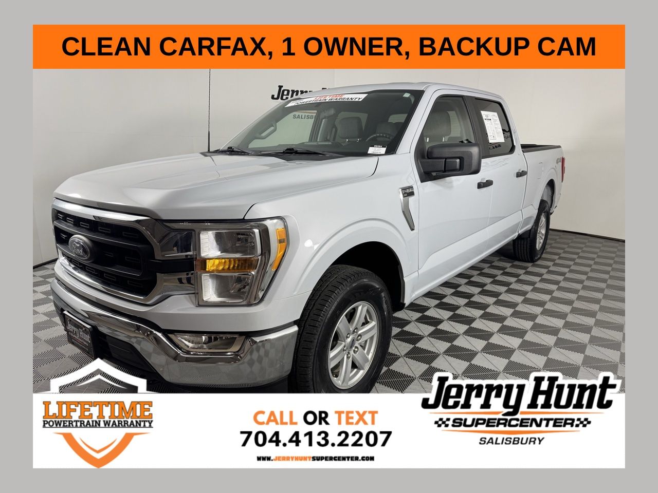 White Metallic 2022 Ford F-150 XLT SuperCrew 4WD Pickup Truck Four-Wheel Drive Automatic