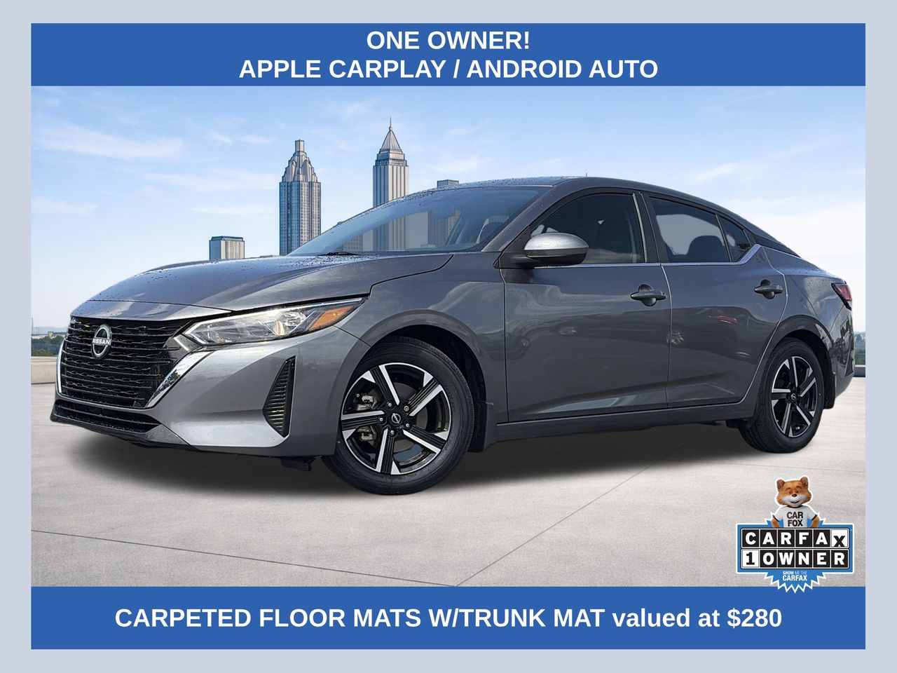 Gray (Gun Metallic) 2024 Nissan Sentra SV FWD Sedan Front-Wheel Drive Continuously Variable Transmission