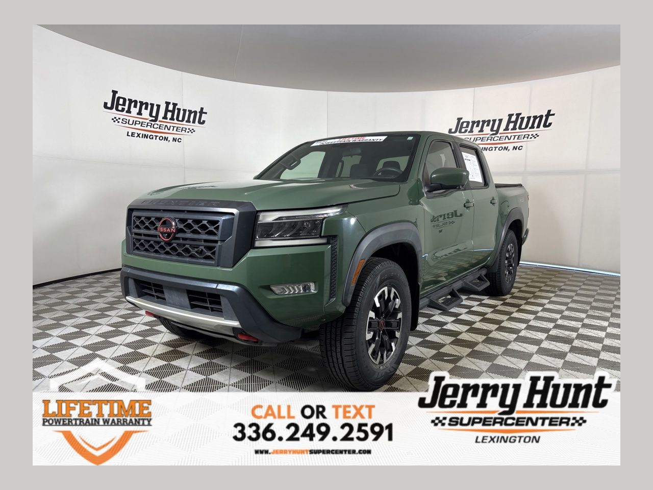 Tactical Green Metallic 2023 Nissan Frontier Pickup Truck Four-Wheel Drive 9-Speed Automatic