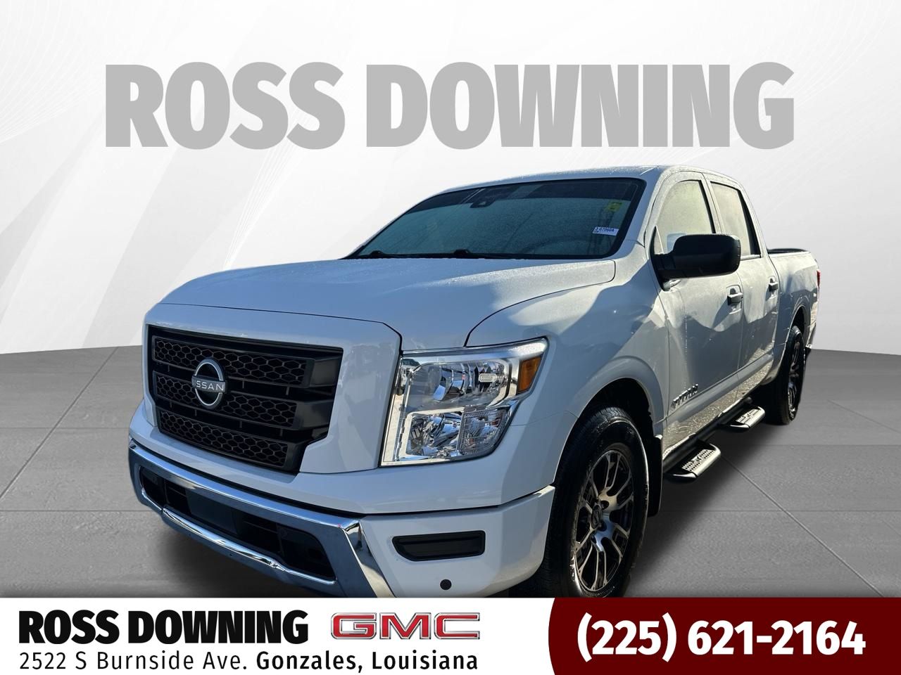 Glacier White 2024 Nissan Titan Pickup Truck 4X2 9-Speed Automatic