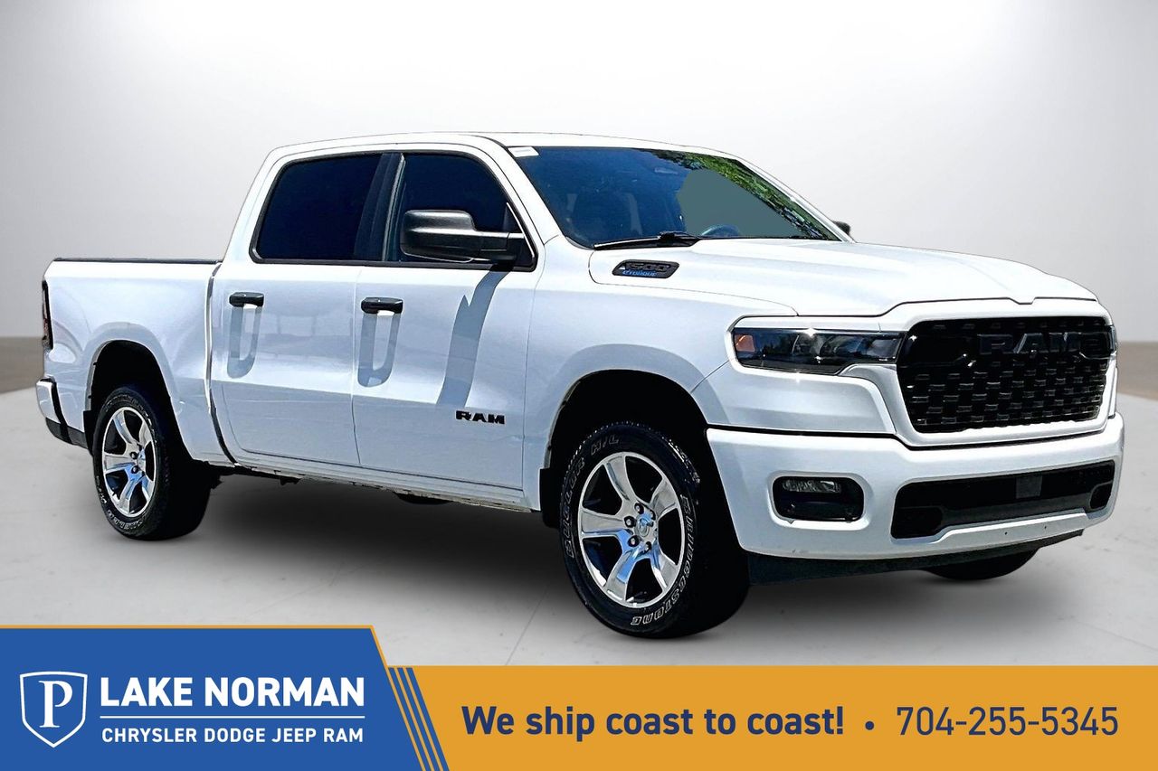 Bright White Clearcoat 2025 RAM 1500 Pickup Truck Four-Wheel Drive 8-Speed Automatic