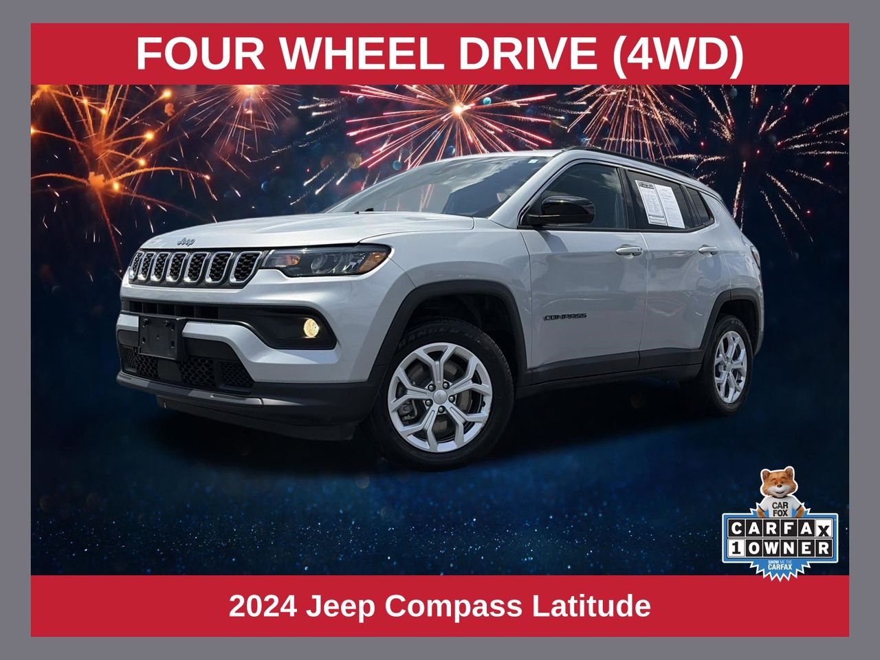 Silver Zynith Metallic Clearcoat 2024 Jeep Compass SUV / Crossover Four-Wheel Drive 8-Speed Automatic