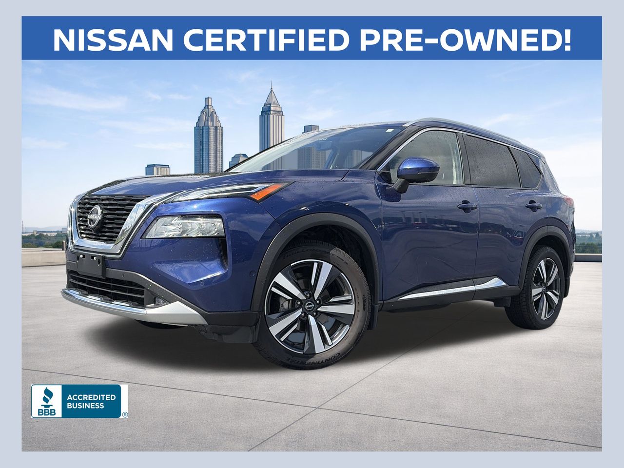 Caspian Blue Metallic 2022 Nissan Rogue SUV / Crossover All-Wheel Drive Continuously Variable Transmission