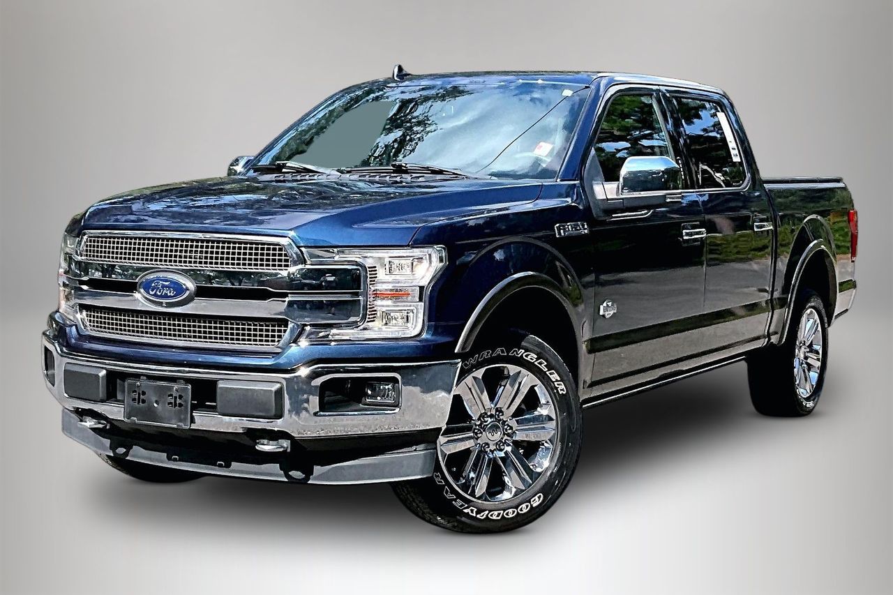 Blue 2020 Ford F-150 Pickup Truck Four-Wheel Drive Automatic