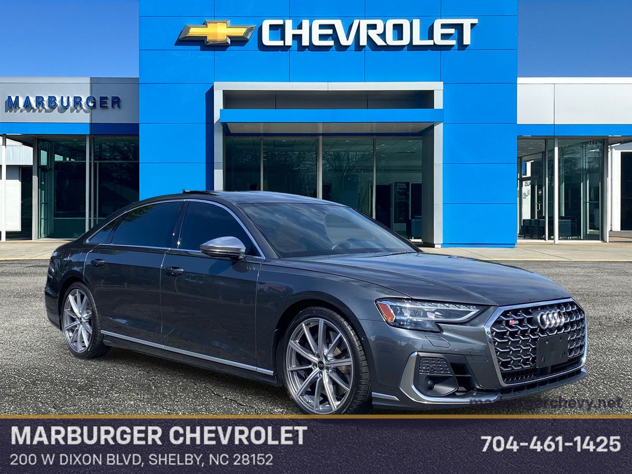 Gray 2024 Audi S8 Sedan All-Wheel Drive 8-Speed Automatic