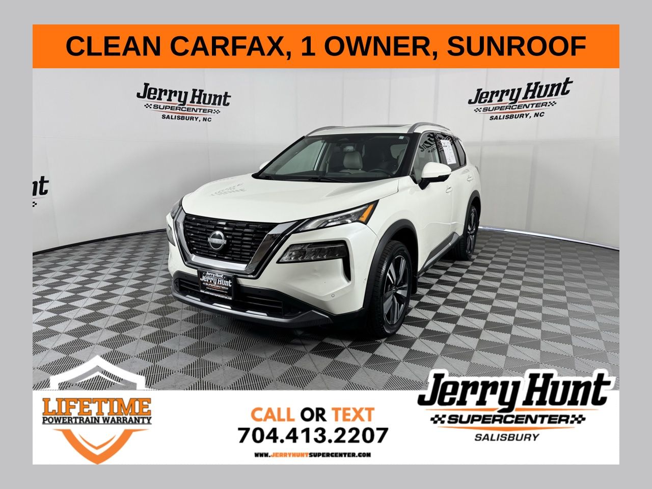 Pearl White Tricoat 2023 Nissan Rogue SL AWD SUV / Crossover All-Wheel Drive Continuously Variable Transmission